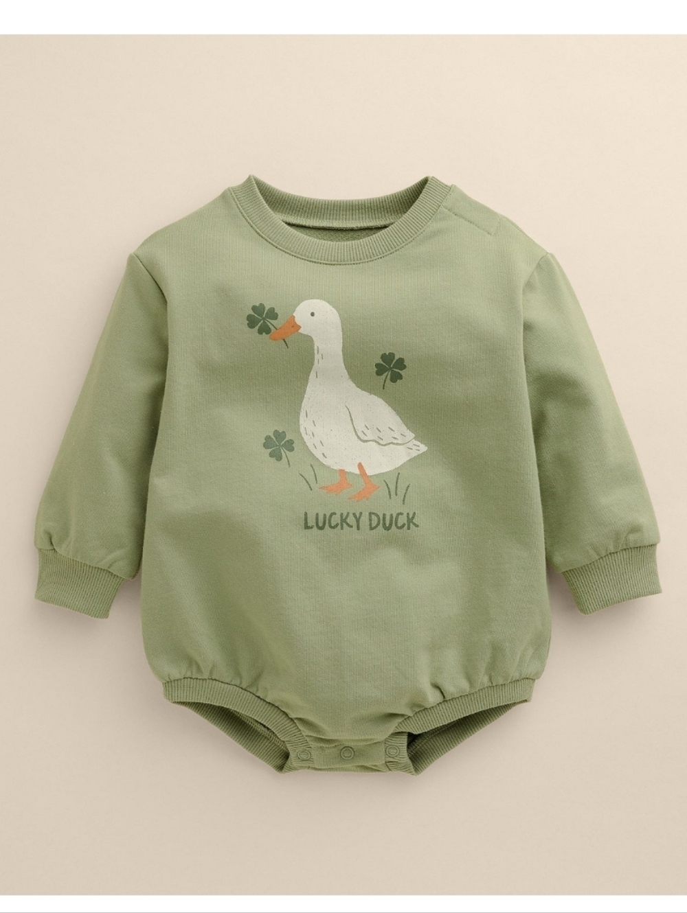 Little Co By Lauren Conrad Lucky Duck Long Sleeve Ringer Bubble Bodysuit